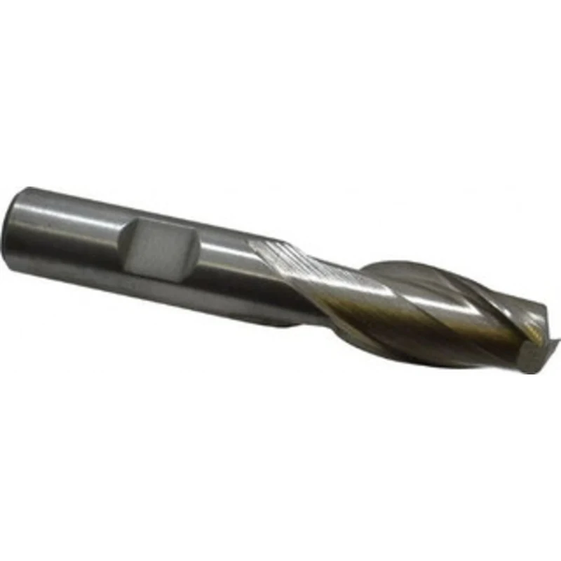 Value Collection 9/16, 1-1/8 LOC, 1/2 Shank Diam, 3-1/8 OAL, 2 Flute, High Speed Steel Square End Mill Single End, Un...